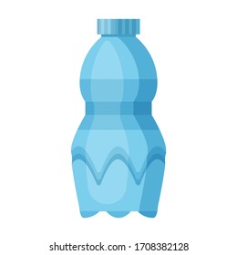 Vektorillustration der Plastikflasche Symbol.Symbol Vektorillustration Cartoon einzeln auf weißem Hintergrund Plastikflasche.