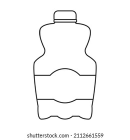 Plastikflasche, Vektorsymbol.Cartoon, Vektorsymbol einzeln auf weißem Hintergrund, Plastikflasche.