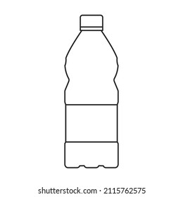 Plastikflasche, Vektorsymbol.Cartoon, Vektorsymbol einzeln auf weißem Hintergrund, Plastikflasche.