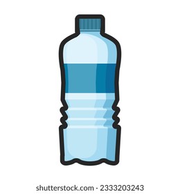 Plastic bottle vector icon.Color vector icon isolated on white background plastic bottle.