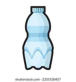Plastic bottle vector icon.Color vector icon isolated on white background plastic bottle.