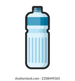 Plastikflasche, Vektorsymbol.Farbvektorsymbol einzeln auf weißem Hintergrund, Plastikflasche.