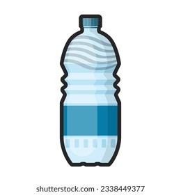 Plastic bottle vector icon.Color vector icon isolated on white background plastic bottle.