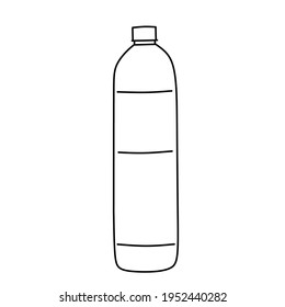 Vector de botella de plástico. ilustración de botella de plástico.