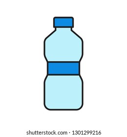 Plastic bottle vector illustration, filled design editable outline icon
