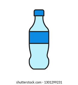 Plastic bottle vector illustration, filled design editable outline icon