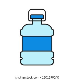 Plastic bottle vector illustration, filled design editable outline icon