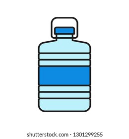 Plastic bottle vector illustration, filled design editable outline icon