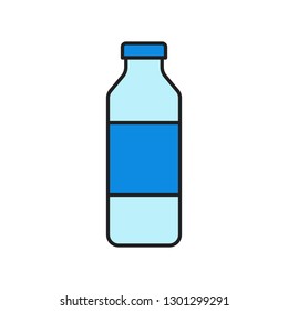 Plastic bottle vector illustration, filled design editable outline icon