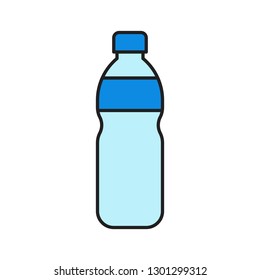 Plastic bottle vector illustration, filled design editable outline icon