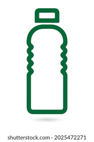Ilustración del vector del frasco de plástico, icono de diseño de línea