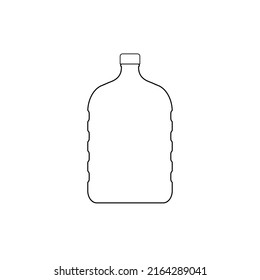 Plastic bottle vector illustration, line icon design