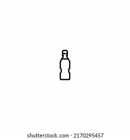 Plastic bottle vector illustration, line icon design