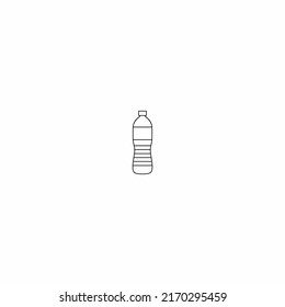 Plastic bottle vector illustration, line icon design