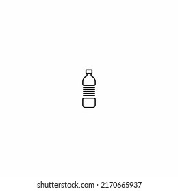 Plastic bottle vector illustration, line icon design