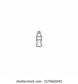 Plastic bottle vector illustration, line icon design