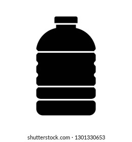Plastic bottle vector illustration, solid design icon