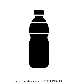 Plastic bottle vector illustration, solid design icon