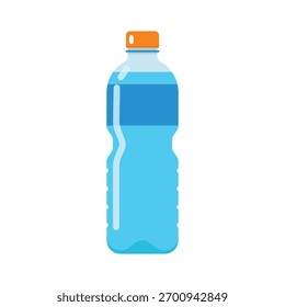 Plastic Bottle Vector isolated on white background. Plastic bottle of water  Illustration