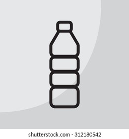 Plastic bottle - Vector line icon isolated