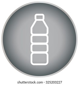 Plastic bottle - Vector line icon isolated