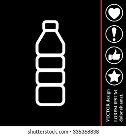 Plastic bottle - Vector line icon isolated