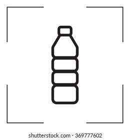 Plastic bottle - Vector line icon isolated