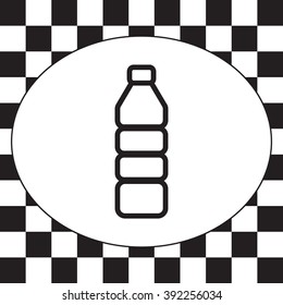 Plastic bottle - Vector line icon isolated