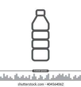 Plastic bottle - Vector line icon isolated