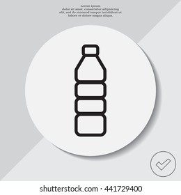 Plastic bottle - Vector line icon isolated