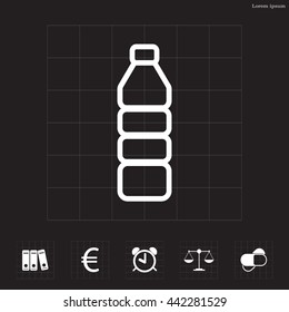 Plastic bottle - Vector line icon isolated