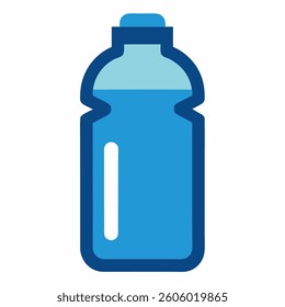 Plastic bottle vector on white background.