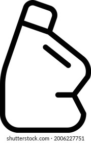 plastic bottle vector thin line icon