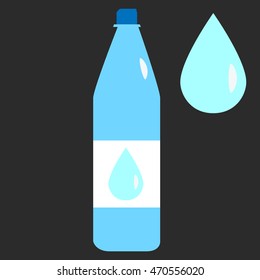 plastic bottle with water