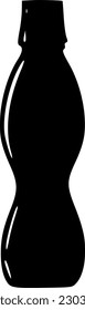 plastic bottle for water black simple icon. vector plastic bottle for water black simple icon isolate on white background for web and ad