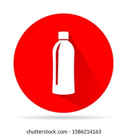 Plastic Bottle of Water. Flat Vector Icon illustration. Simple black symbol on white background Vector Icon. Plastic Bottle of Water sign design Vector Icon