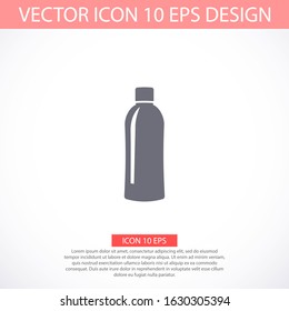 Plastic Bottle of Water. Flat Vector Icon illustration. Simple black symbol on white background Vector Icon. Plastic Bottle of Water sign design Vector Icon