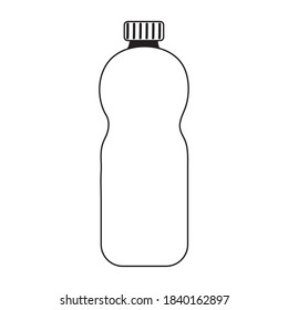 plastic bottle water liquid isolated design white background vector illustration