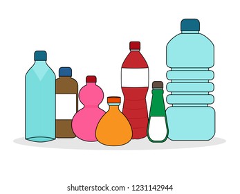 Plastic bottle water set