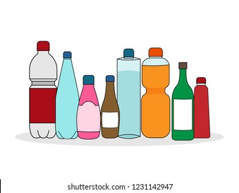 Plastic bottle water set