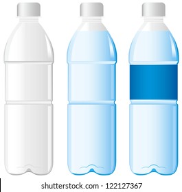 Plastic Bottle Of Water Vector