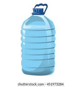 Plastic bottle with water. Vector illustration.