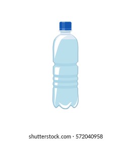 Plastic bottle of water. Vector illustration