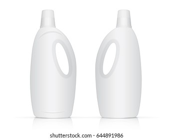 Plastic bottle for your design and logo. It's easy to change colors. Mock up. Vector EPS10