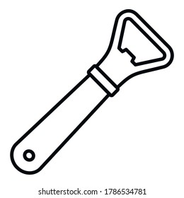 Plastic bottle-opener icon. Outline plastic bottle-opener vector icon for web design isolated on white background