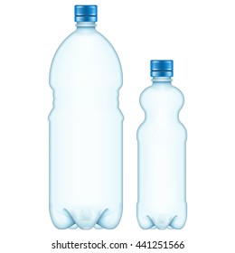 Plastic bottles isolated on white. EPS 10 vector file included