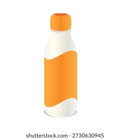 plastic bottles jus orange color