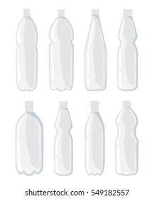 Plastic bottles Label Placeholder. Vector collection