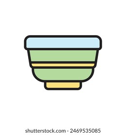 Plastic Bowl Icon Vector Illustration