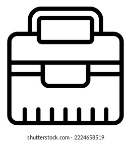 Plastic box icon outline vector. Meal container. Food snack